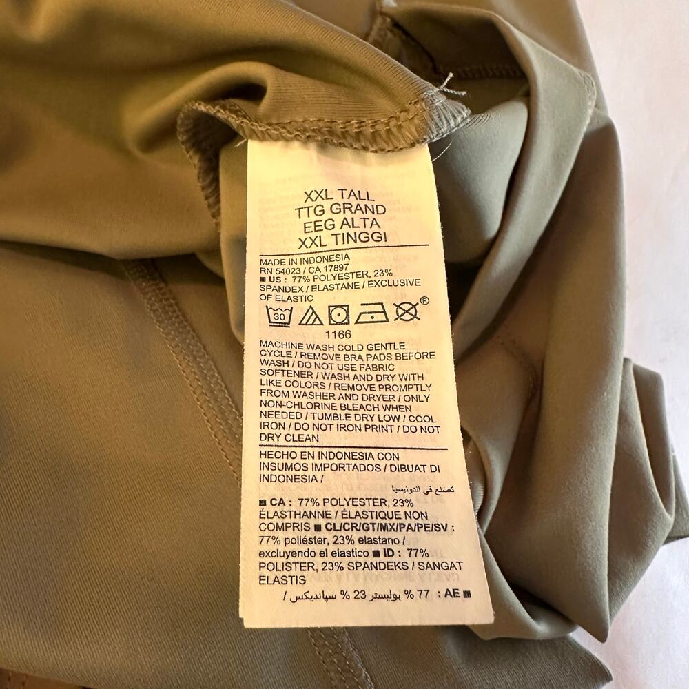 PowerSoft Square Neck Athletic Skort Dress OliveGreen XXLT AthleisureSporty Chic - Picture 8 of 10